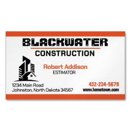 Cartão De Visitas Magnético Empresa de construção comercial e residencial