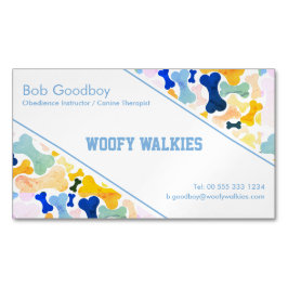 Cartão De Visitas Magnético empresa de design de ossos para cães — Stationery