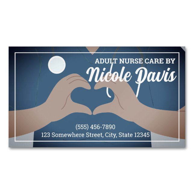 Cartão De Visitas Magnético Enfermeiro RN (Frente)