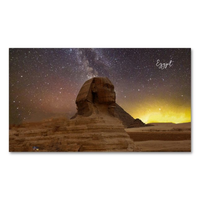 Cartão De Visitas Magnético Esfinge Excelente De Giza (Frente)