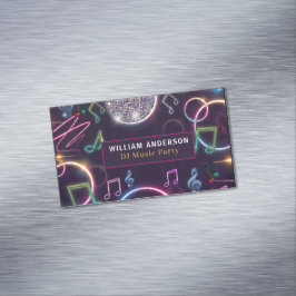 Cartão De Visitas Magnético Evento Moderno do DJ Music Party