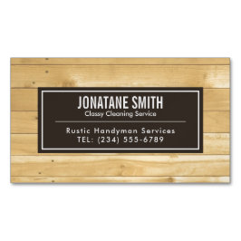 Cartão De Visitas Magnético Exame de Grãos de Madeira Moderna Profissional