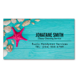 Cartão De Visitas Magnético Exame de Grãos de Madeira Moderna Profissional