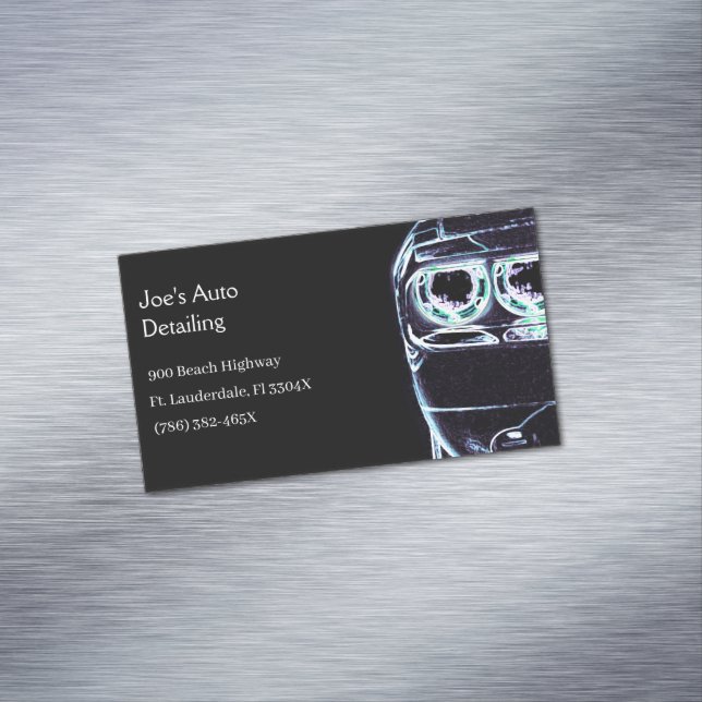 Cartão De Visitas Magnético farol americano Musical Car Automotive (Posição Original)