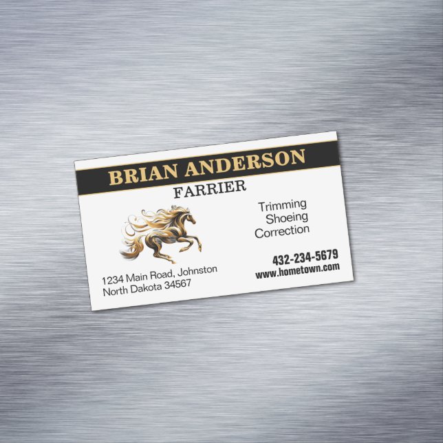 Cartão De Visitas Magnético Farrier (Posição Original)