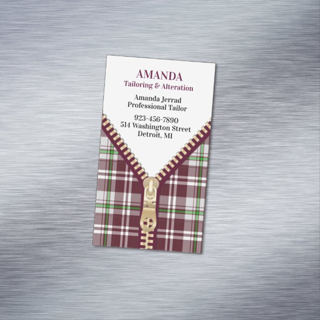 Cartão De Visitas Magnético Fashion Tailoring (Posição Original)