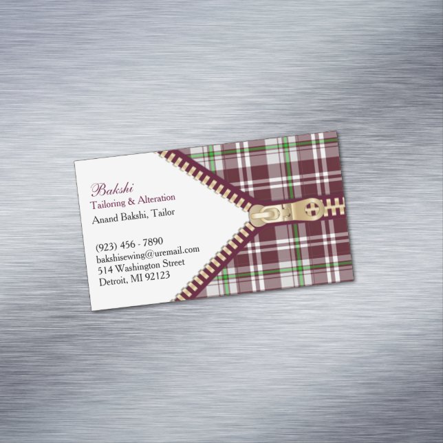 Cartão De Visitas Magnético Fashion Tailoring (Posição Original)