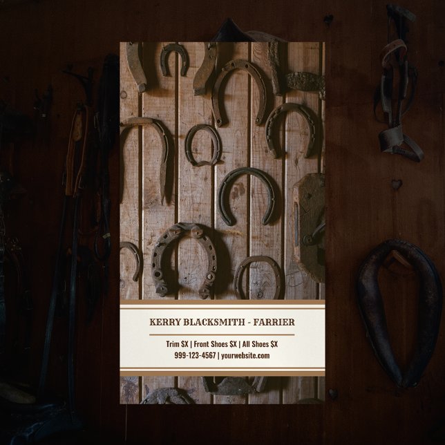 Cartão De Visitas Magnético Ferradura e triagem mais rápida (Criador carregado)