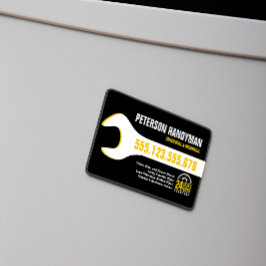 CARTÃO DE VISITAS MAGNÉTICO FERRAMENTA WRENCH DE EMERGÊNCIA HANDYMAN PLUMBING 