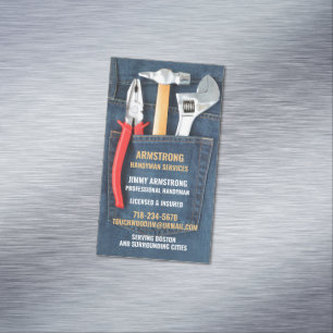 Cartão De Visitas Magnético Ferramentas para Handyman