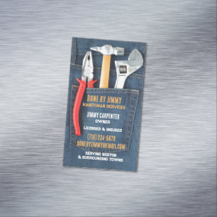 Cartão De Visitas Magnético Ferramentas para Handyman