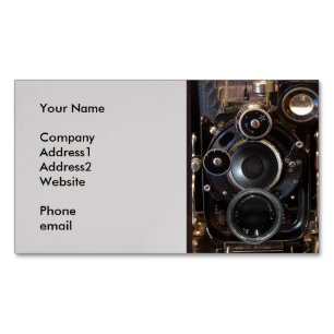 Cartão De Visitas Magnético Filme de fotografia com câmara antiga