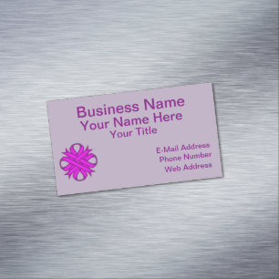 Cartão De Visitas Magnético Fita do trevo roxo