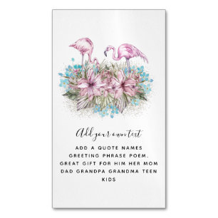 Cartão De Visitas Magnético FLAMINGOS Personalizado