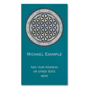 Cartão De Visitas Magnético Flor de DES Lebens da vida/Blume - botão IX