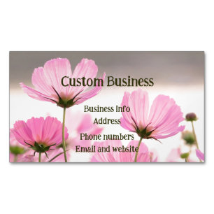 Cartão De Visitas Magnético Flor de Jardim Cosmos Personalizado