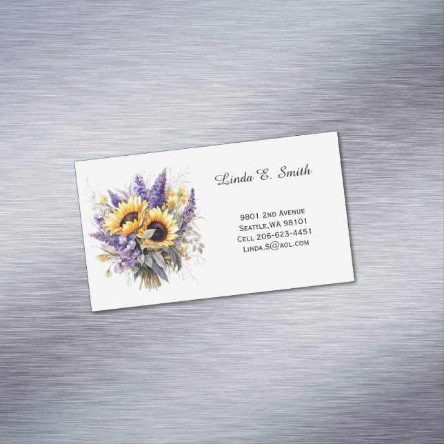 Cartão De Visitas Magnético Floral Classic Calling Card Magnetic (Posição Original)