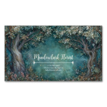 Floresta Art Nouveau Verde-azulado Árvore Enodada 
