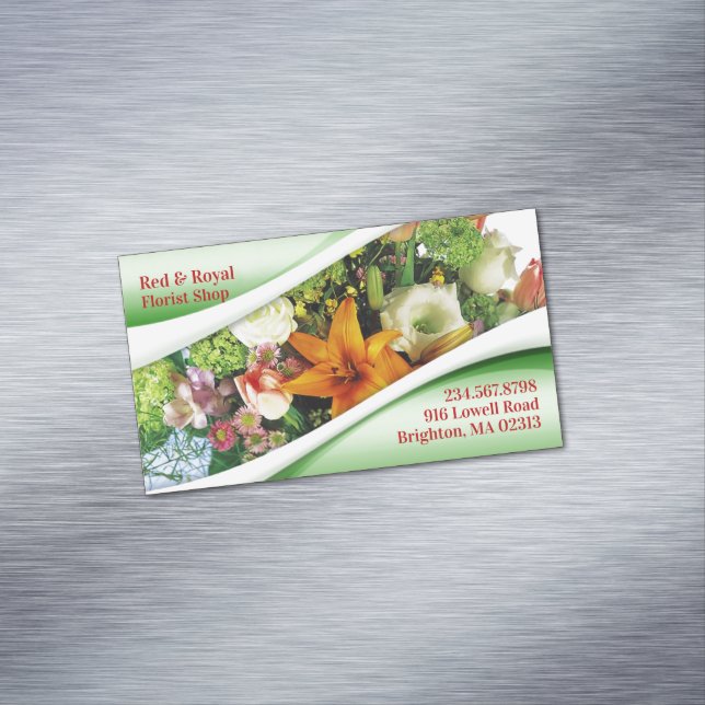 Cartão De Visitas Magnético Florista (Posição Original)