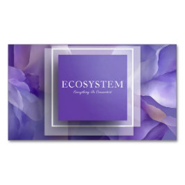 Cartão De Visitas Magnético Fluido Violeta Abstrato Geométrico Quadrado Modern