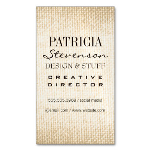 Cartão De Visitas Magnético Fontes mistas / Textura Sepia