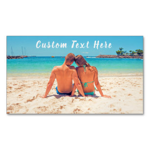 Cartão De Visitas Magnético Foto e texto personalizados - seu próprio Design 