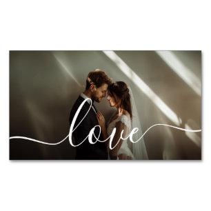 Cartão De Visitas Magnético Foto personalizada do casal 'Love'