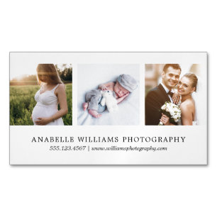 Cartão De Visitas Magnético Fotografia moderna e mínima de  