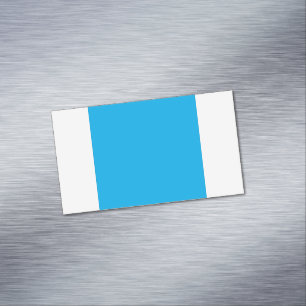 Cartão De Visitas Magnético Fundo Azul Ciano Sólido