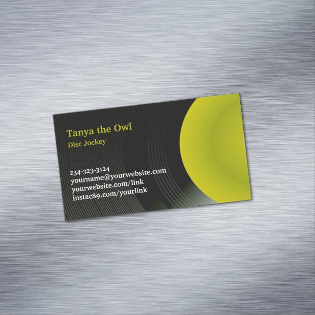 Cartão De Visitas Magnético Fundo do CD DJ (Posição Original)