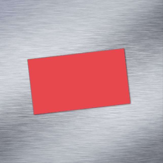 Cartão De Visitas Magnético Fundo Vermelho Sólido (Posição Original)