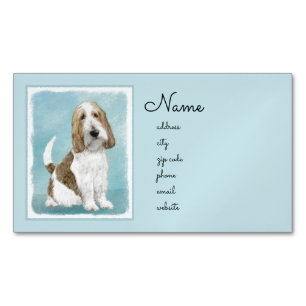 Cartão De Visitas Magnético Grand Basset Griffon Vendeen - Arte Original para 