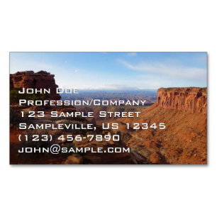 Cartão De Visitas Magnético Grand View Point no Parque Nacional Canyonlands