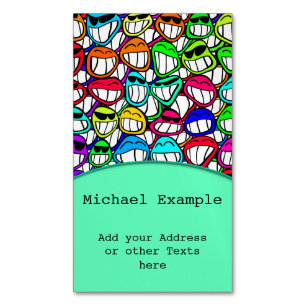 Cartão De Visitas Magnético GRUPO DE SORRISO LEGAL DAS CARAS MIM + sua ideia