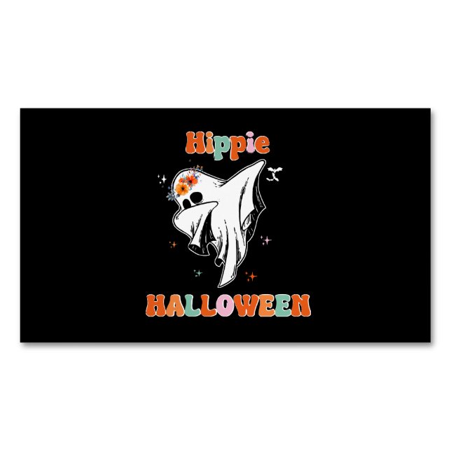 Cartão De Visitas Magnético Hippie halloween (Frente)