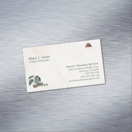 Cartão De Visitas Magnético Home Page do Serviço de Limpeza Personalizável Oit