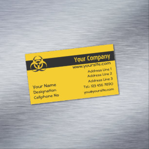 Cartão De Visitas Magnético Ícone de perigo biológico