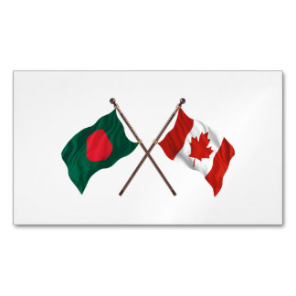 Cartão De Visitas Magnético Ímã de Bandeira de Bangladesh e Canadá – Orgulho C