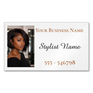 Cartão De Visitas Magnético Ímã de Geladeira Cabeleireiro Afro-Americano