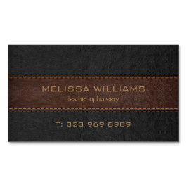 Cartão De Visitas Magnético Imagem do couro cabeludo-preto e castanho