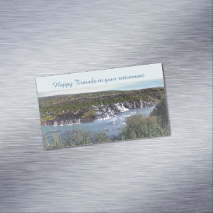 Cartão De Visitas Magnético Íman de aposentadoria de Viagens felizes