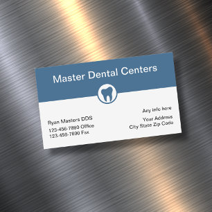 Cartão De Visitas Magnético Ímãs de Cliente de Consultório Dentário Moderno
