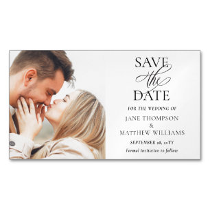 Cartão De Visitas Magnético Ímãs de Foto Elegantes para Save the Date com Orça