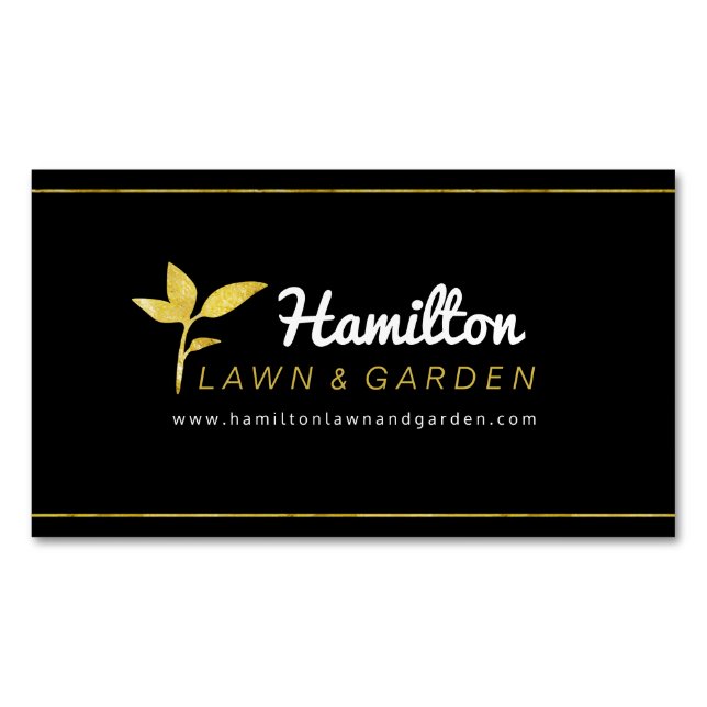 Cartão De Visitas Magnético Ímãs do gramado e do jardim (Frente)