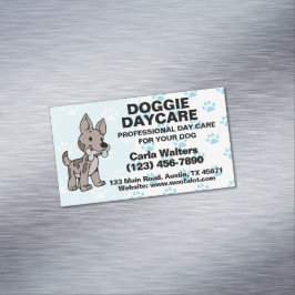 Cartão De Visitas Magnético Impressão de Paw Doggie Day Care