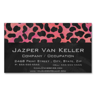 Cartão De Visitas Magnético Impressão vermelho e preto da Dalmácia