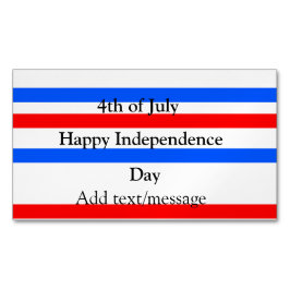 Cartão De Visitas Magnético Independência do azul vermelho Dia 4 de julho