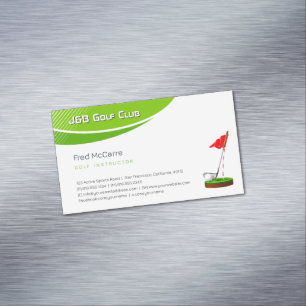 Cartão De Visitas Magnético Instrutor Golf   Melhores esportes