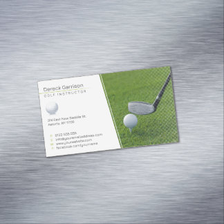 Cartão De Visitas Magnético Instrutor Golf | Professora profissional