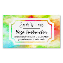 Instrutor Moderno Elegante Watercolor Yoga